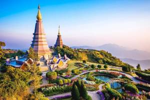 Temple in the mountains near Chiang Mai
