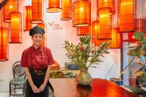 Lanterns in a restaurant in Hanoi