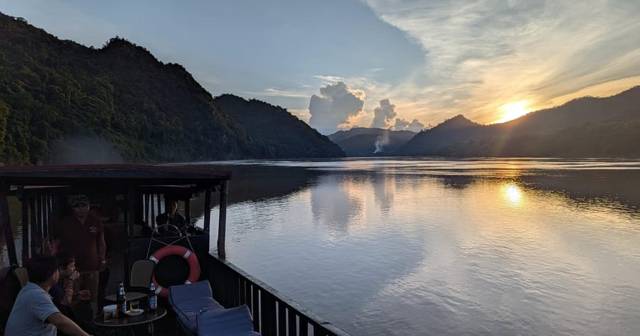Luang Prabang: afternoon Kuang Si waterfalls and sunset cruise