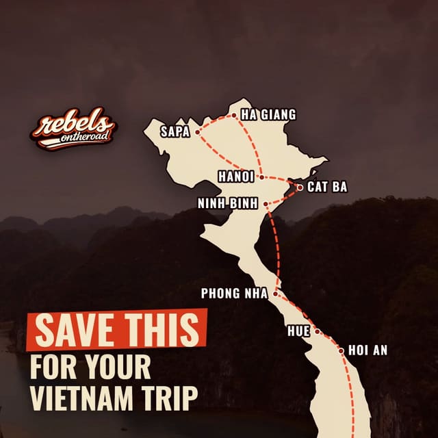 Vietnam itinerary for 4 weeks, north to south 👇